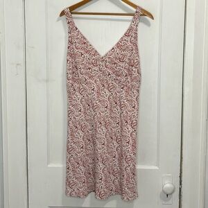 Red and white Abercrombie and Fitch dress V-neck